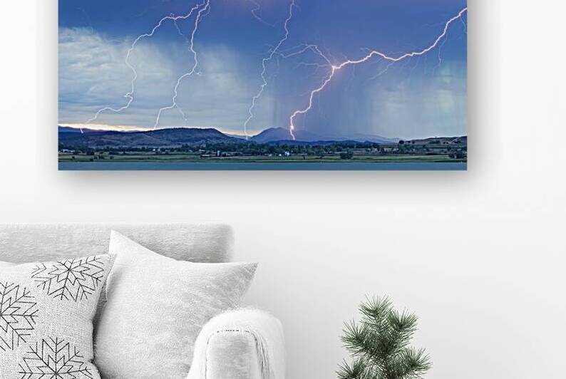 Rocky Mountain Foothills Lightning Strikes by Bo Insogna