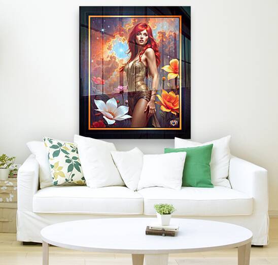 The Redhead Astralis Lysandra Guardian of the Cosmic Garden Captivating AI Concept Art by Xzendor7 by xzendor7