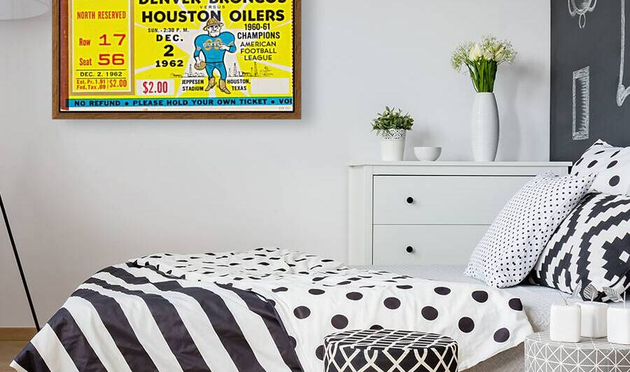 1962 Denver Broncos vs. Houston Oilers by Row One Brand