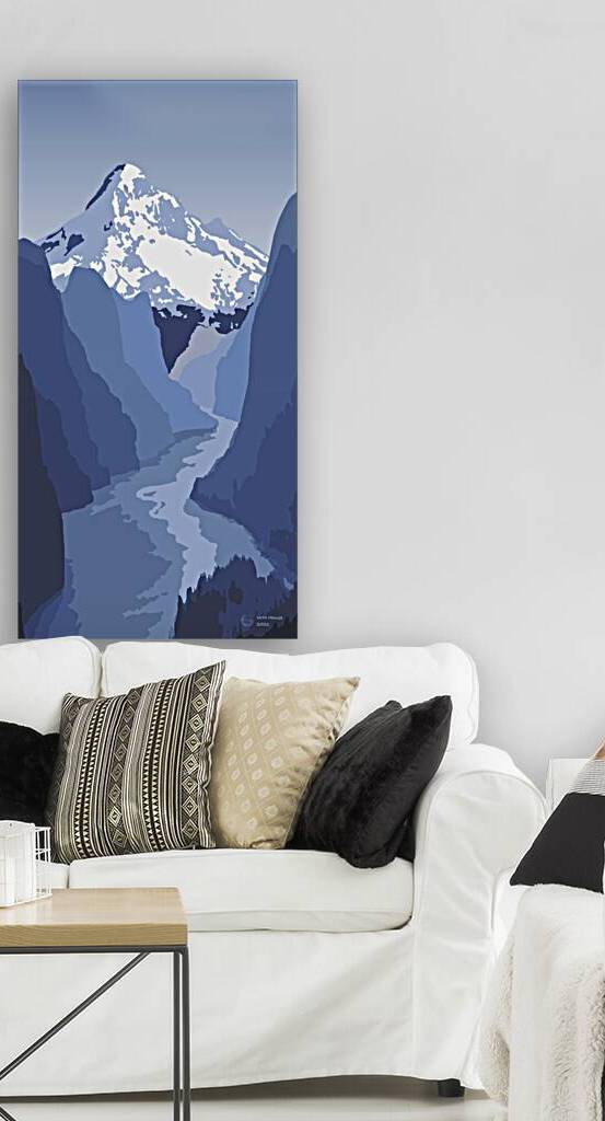 Mount Hood Above a Hazy Blue Gorge 1 by ArcheanArt