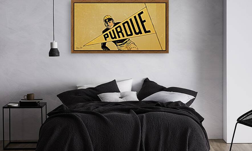 1940s purdue football player art by Row One Brand