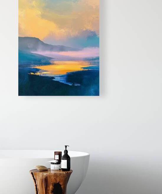 Soft Abstract Landscape Misty Valley by Travelling Light