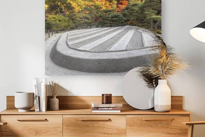 detail of sand garden in ginkaku ji temple Kyoto by Gualtiero Boffi