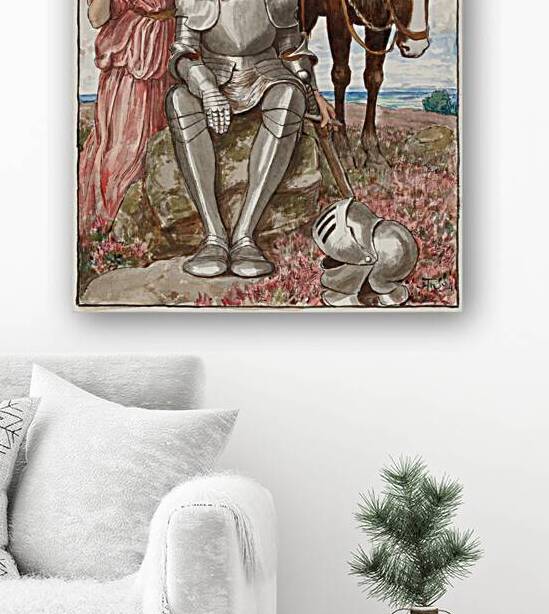 Erika and Seated Knight [1894] by Hans Thoma [1839–1924] by MyCozyFineArt