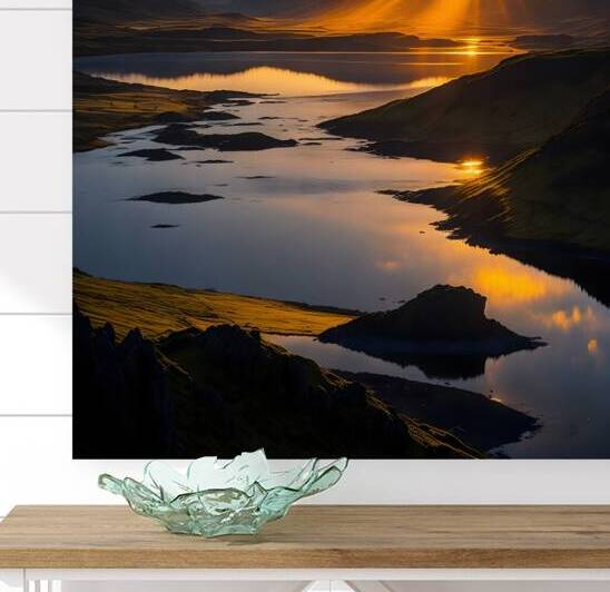 Golden Glow over Valleys by Fab Haven