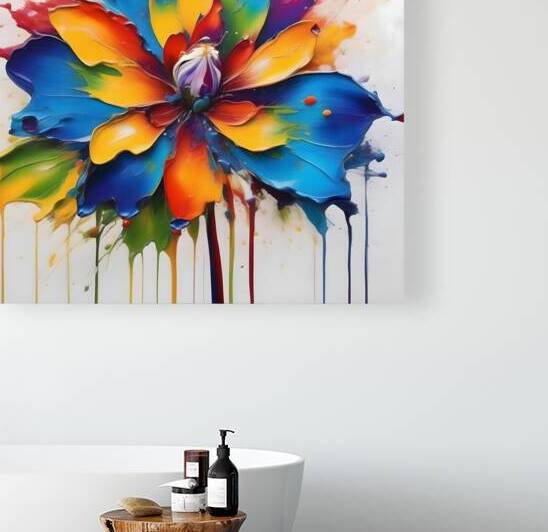 Abstract Color Splash Flower by Fab Haven