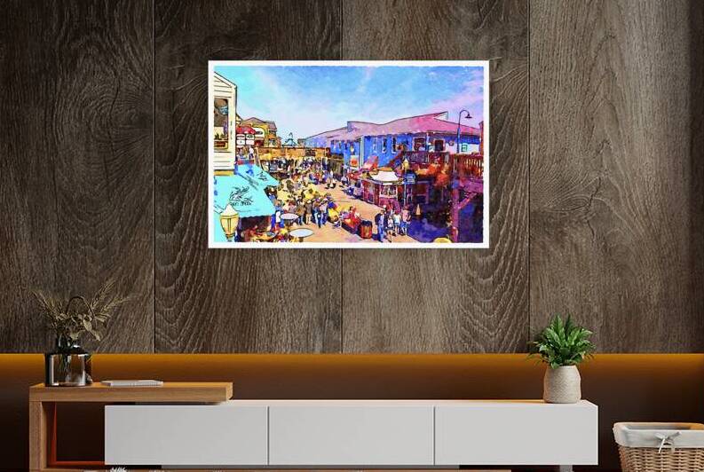 Pier 39 San Francisco Watercolor by Travelling Light