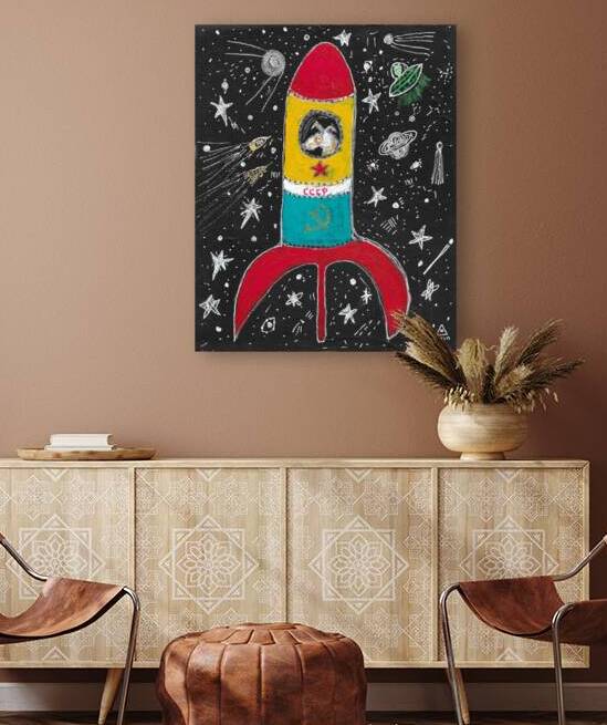 Space Dog Laika by Robert Burton