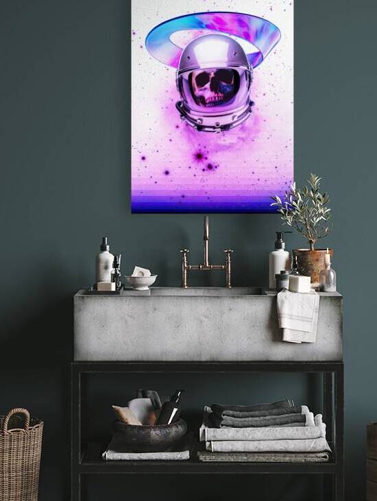 Astronaut Skeleton Skull In Subspace by Kiyo Arts