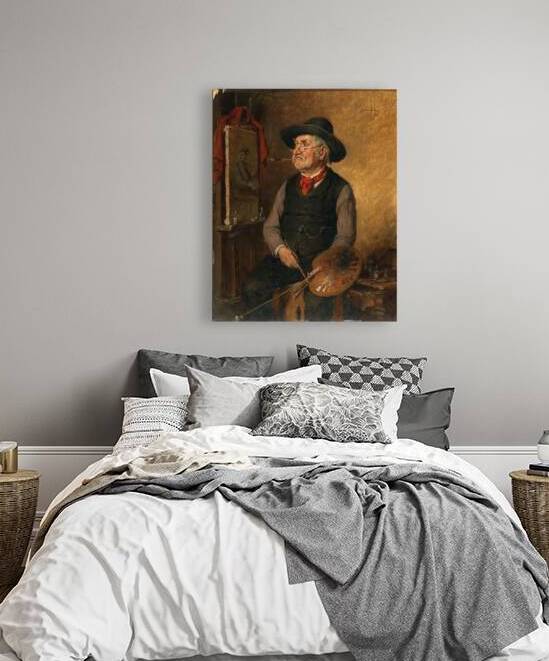 A Painter At The Easel. By Hermann Kern [1838–1912] by MyCozyFineArt