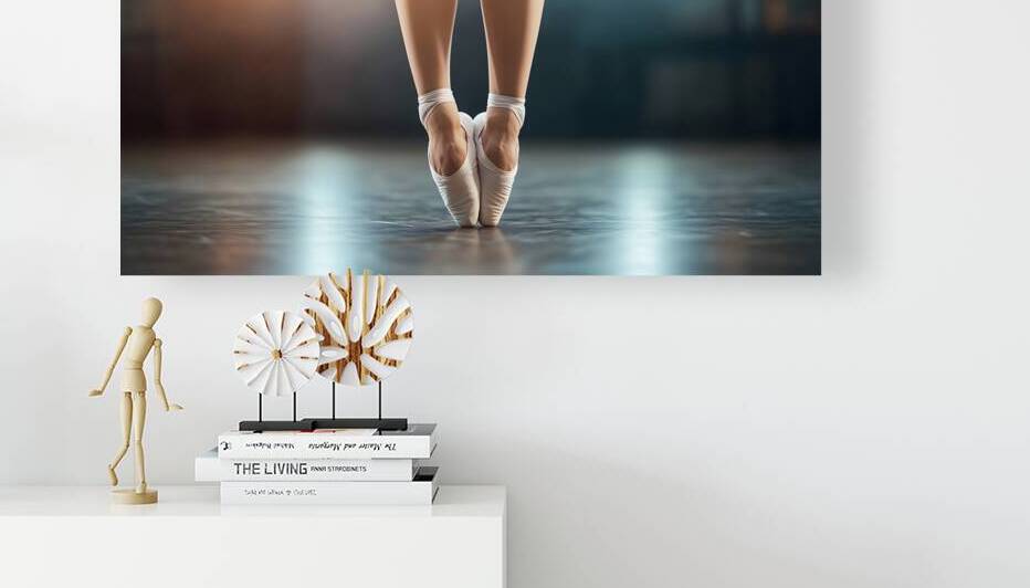A talented ballerina stands elegantly on her pointe shoes showc by Ali Jaber