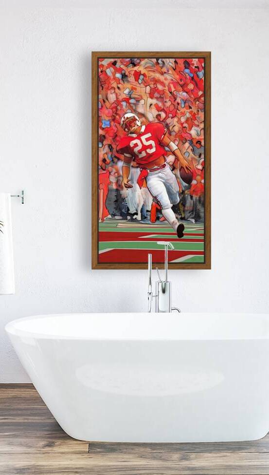 Mark Schellen Nebraska Touchdown Art by Row One Brand