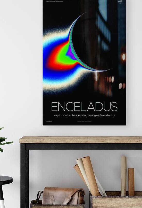 NASA Explore Posters - Enceladus B by AA Images