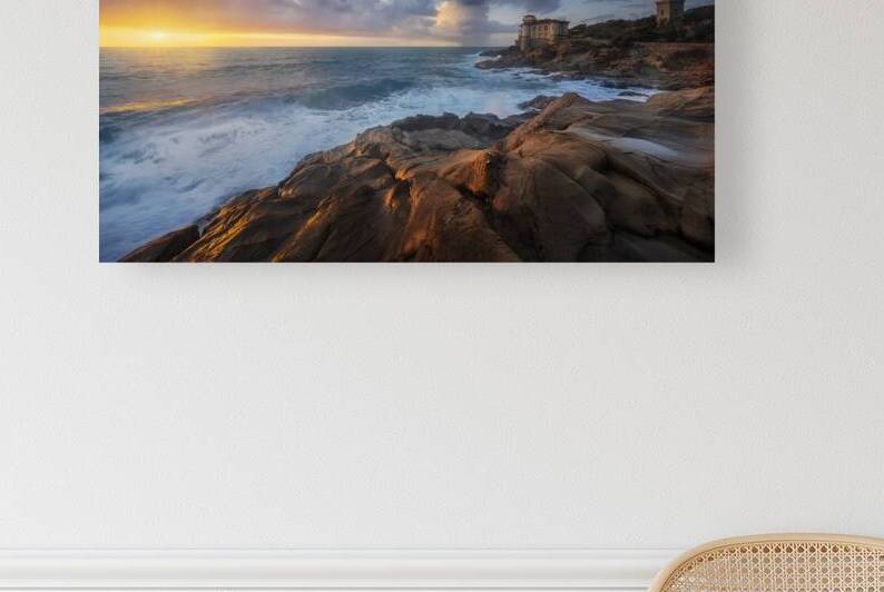 Boccale castle and rough sea. Tuscany by Stefano Orazzini