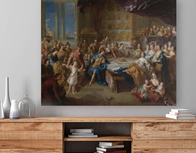 The Feast Of Dido And Aeneas. An Allegorical Portrait Of The Family Of The Duc And Duchesse Du Maine by Jean–François de Troy [1679–1752] by MyCozyFineArt