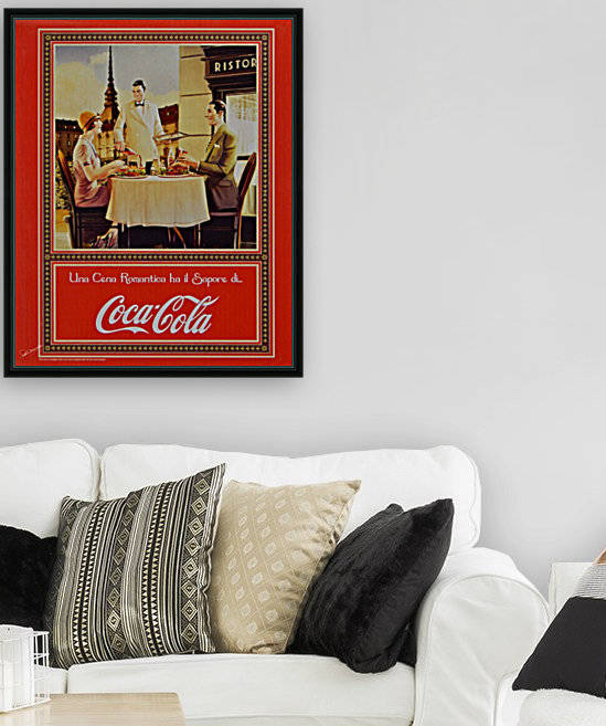 Vintage Italian Coca Cola Poster by Shadow and Form