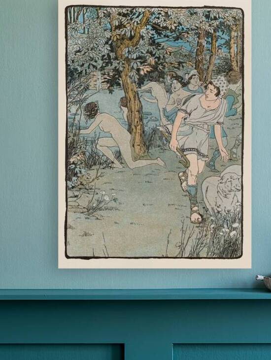 When they saw Theseus they shrieked. And the shepherds ran off [1901] by Maud Hunt Squire [1873–1954] by MyCozyFineArt