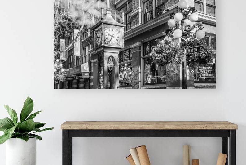 Historic Gastown Steam Clock in Vancouver | Monochrome by Melanie Viola