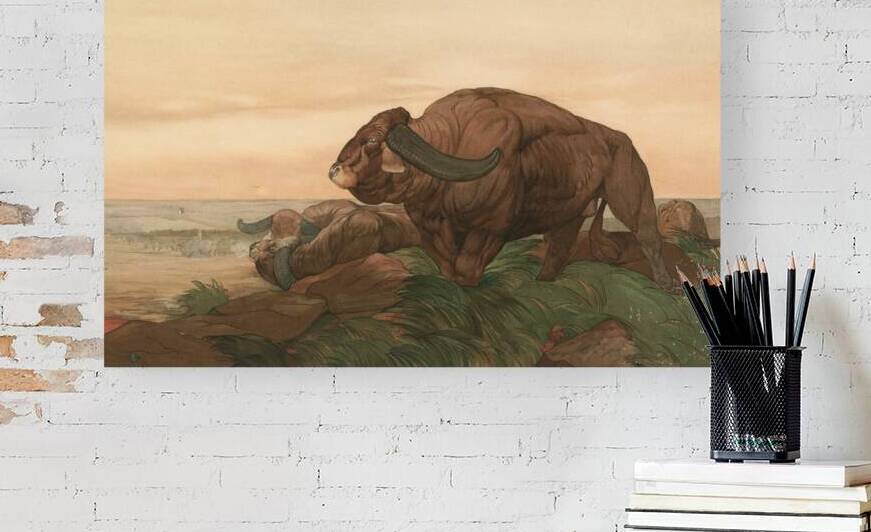 The Return Of The Buffalo Herd [1903] by Charles Maurice Detmold [1883–1908] by MyCozyFineArt