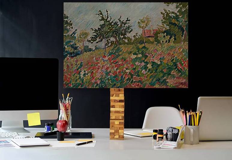 La maison dans le jardin fleuri [1936] by Louis Valtat [1869–1952] by MyCozyFineArt