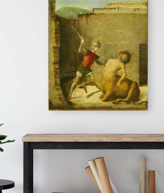 Theseus Killing the Minotaur [1505] by Giovanni Battista Cima da Conegliano [ca. 1459–1517] by MyCozyFineArt