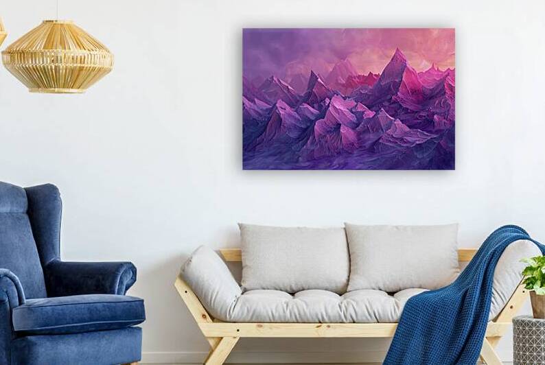 Amethyst Ridges At Dawn Y9H4N2 60 by Abstract Rebellion