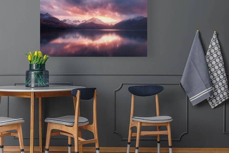 Alpine Glow Upon Waters H2N3P9 55 by Abstract Rebellion