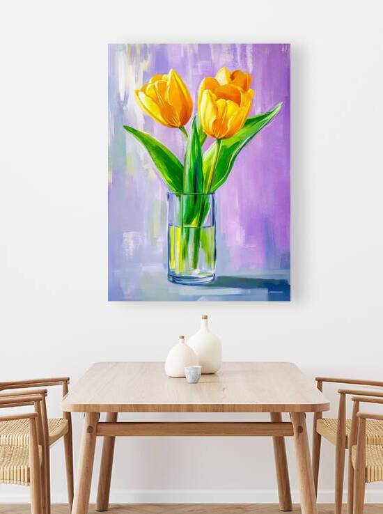 Tulips in a Glass Vase by Travelling Light