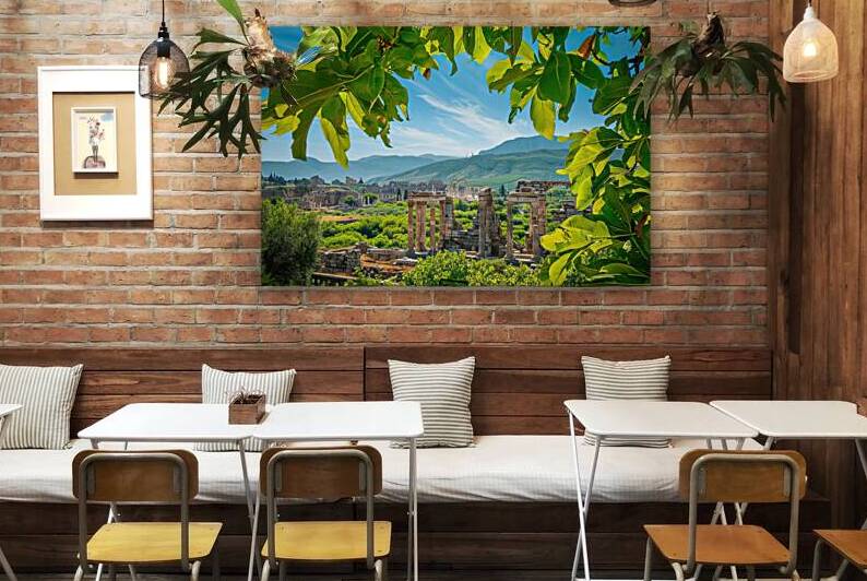 Ancient Ruins Framed By Leaves J9P2H2 45 by Abstract Rebellion