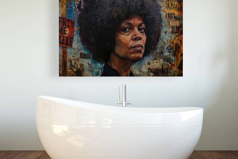 Angela Davis Portrait K9P3N2 60 by Abstract Rebellion