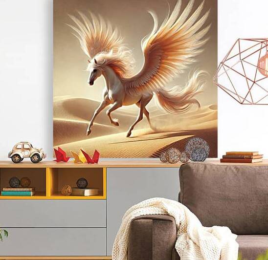 A breathtaking mythical horse with large elegant by Erin Adel