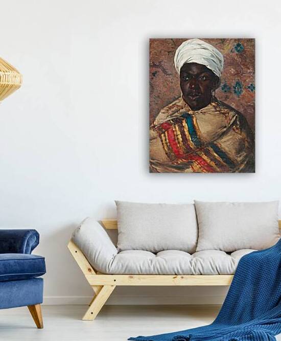 Portrait of a young Oriental woman by Cesare Biseo [1843–1909] by MyCozyFineArt