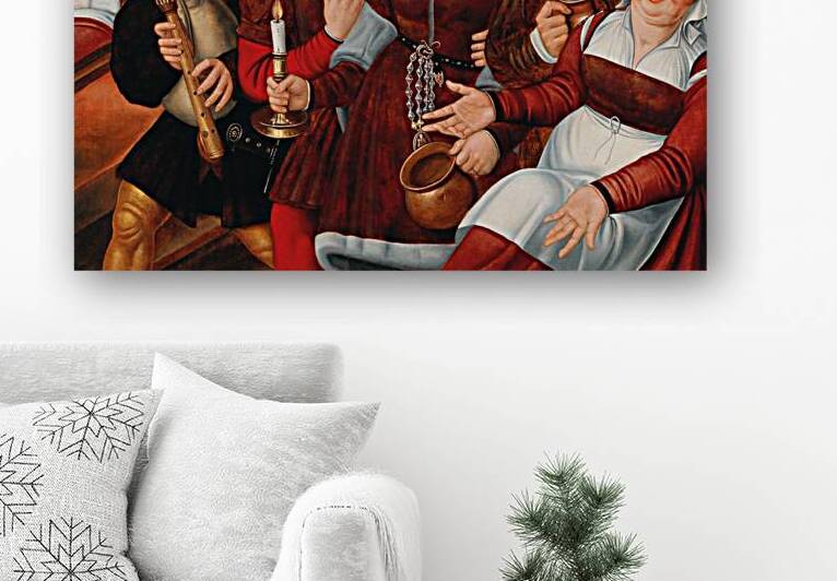 The Bride Being Led To The Bridal Bed by Workshop of Jan Massys [1509–1575] by MyCozyFineArt