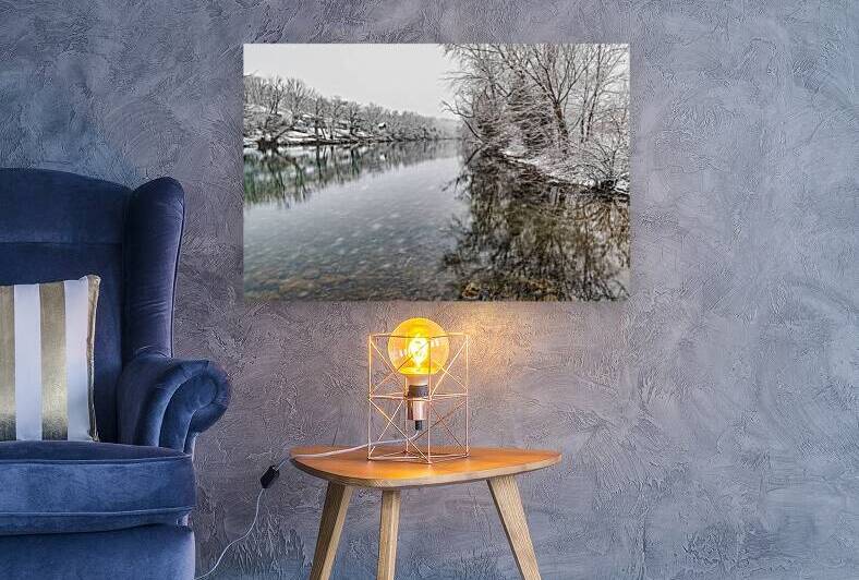 Snowing At The Finley River by Jennifer White