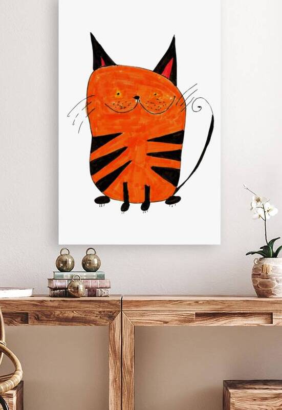 Abstract Smiling Striped Cat by Catriona Roberts Nature Photography and Designs