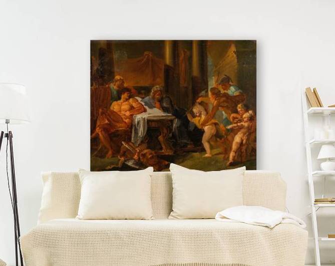 Hercules and Theseus in the Palace of King Pittheus by Louis Masreliez [1748–1810] by MyCozyFineArt