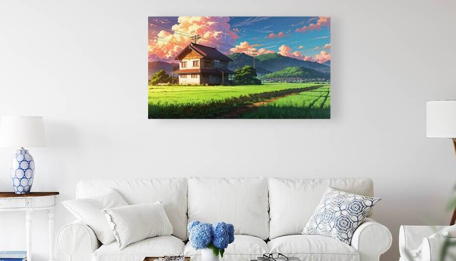 **Tranquil Sunset in the Japanese Countryside** by you world in your hands