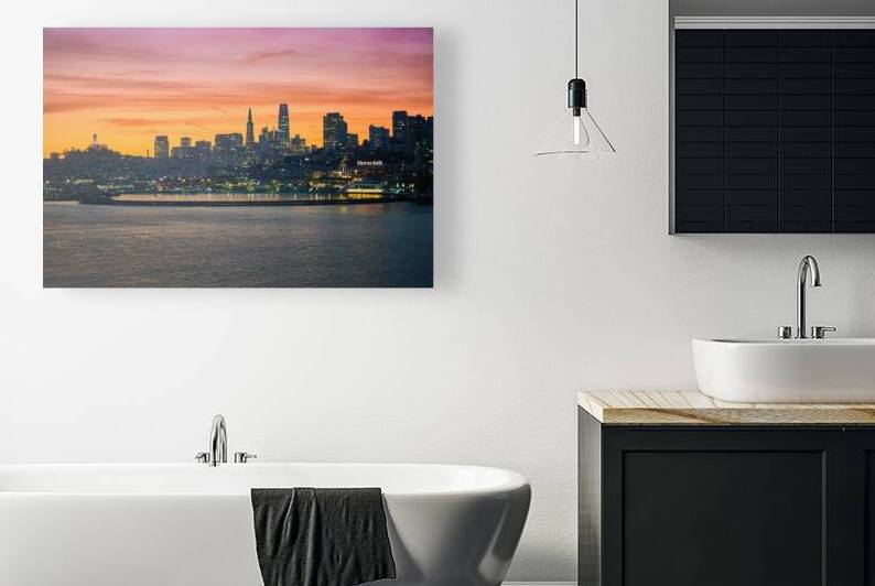 San Francisco Harbor Skyline Downtown Sunrise by Ryan Cameron