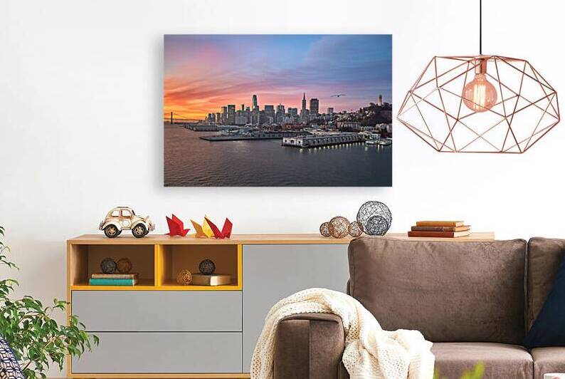 San Francisco Skyline Bay View Downtown Sunrise by Ryan Cameron