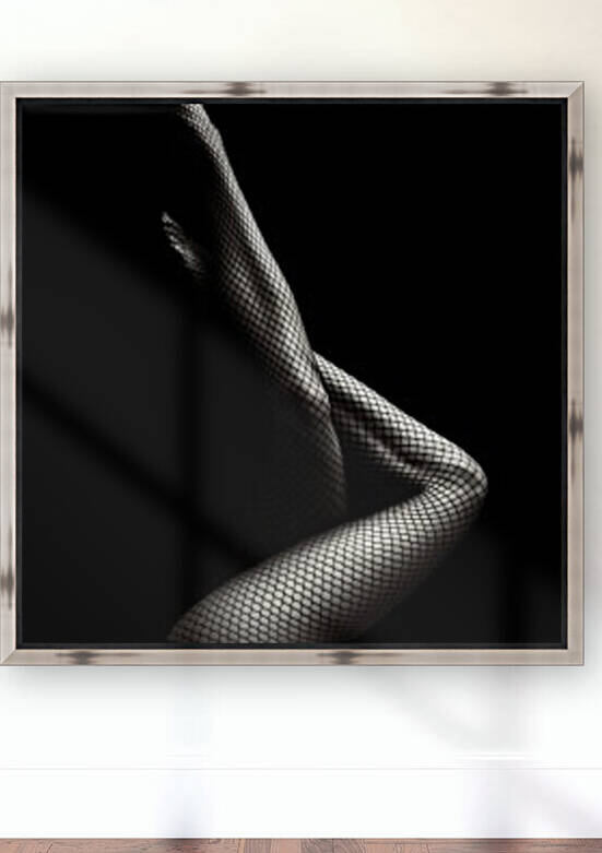 Legs in Fishnet Stockings 1 by Johan Swanepoel