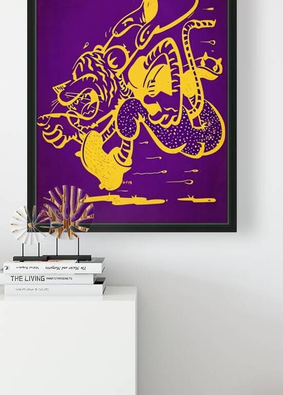 Vintage LSU Tiger Football Wall Art by Row One Brand