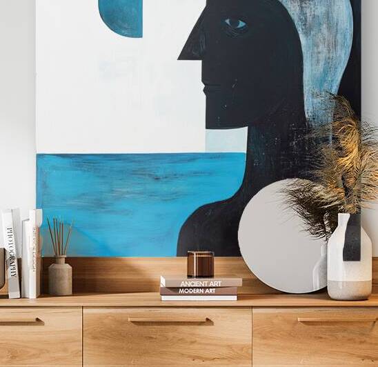 Azure Gaze Across Time 7P3H9N 55 by Abstract Rebellion