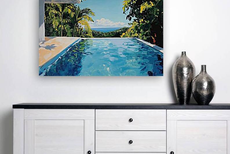 Azure Infinity Pool H3N9P2 55 by Abstract Rebellion