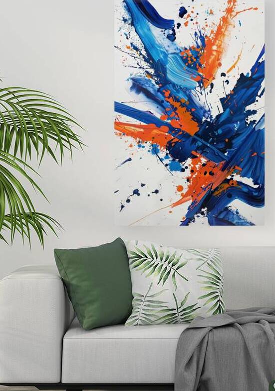Azure Orange Splash H3N9C 57 by Abstract Rebellion