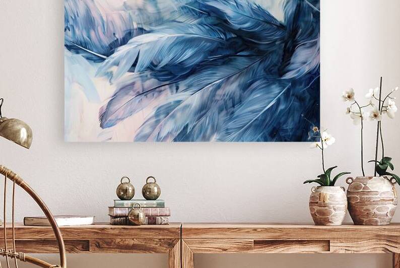 Azure Plumage Cascade H2N9P2 55 by Abstract Rebellion