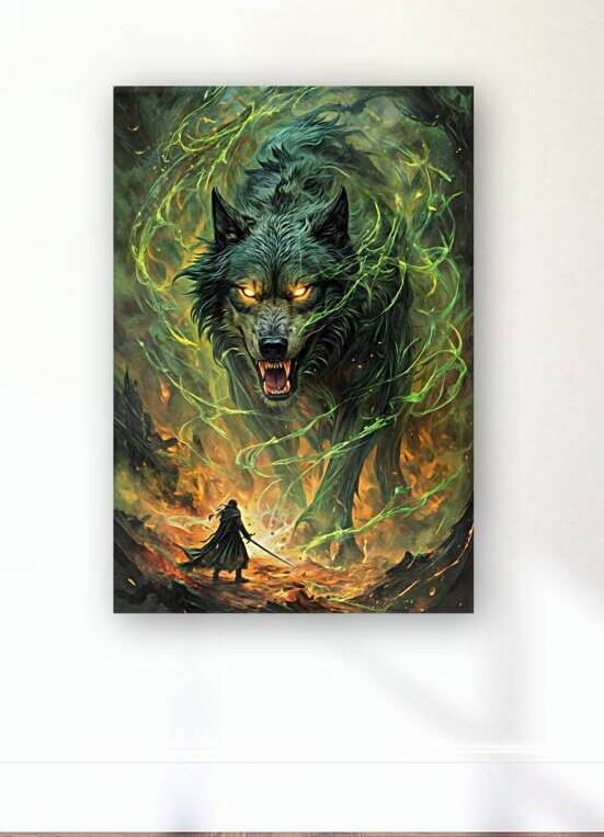 Wolf Guardian Fantasy Warrior Battle by Abdu innovations