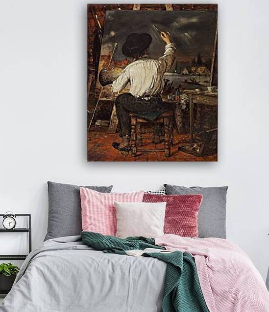 A painter at the easel by Eugène Joors [1850–1910] by MyCozyFineArt