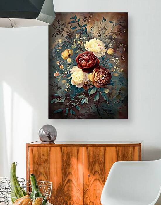 Vintage Floral Print by Chic Art