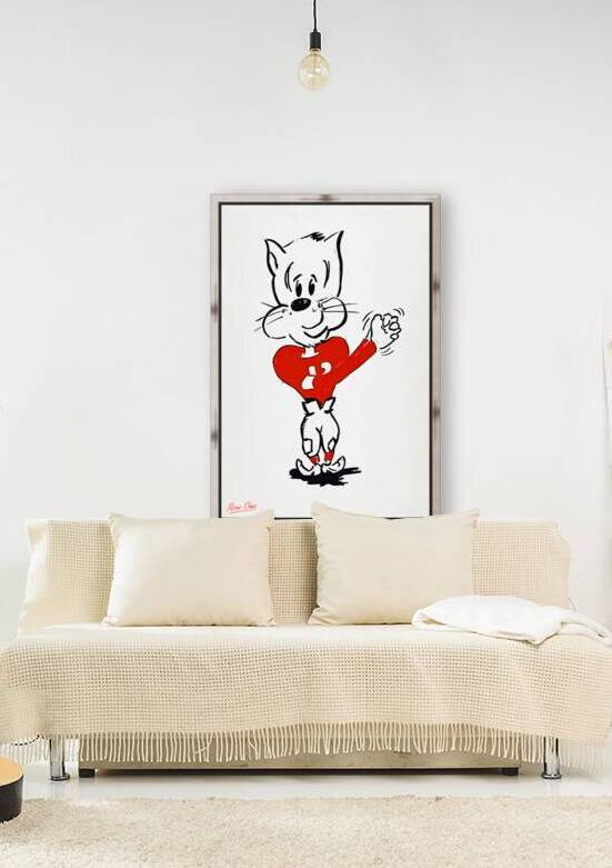 1940s Houston Cougar Cartoon Art by Row One Brand