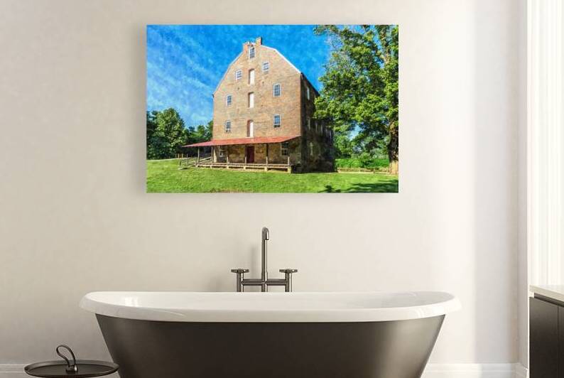 Bollinger Mill Missouri Painterly by Jennifer White